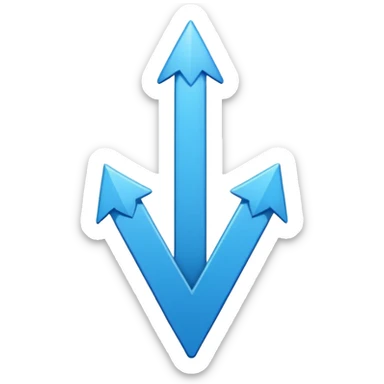 gráfico de ventas color azul sticker