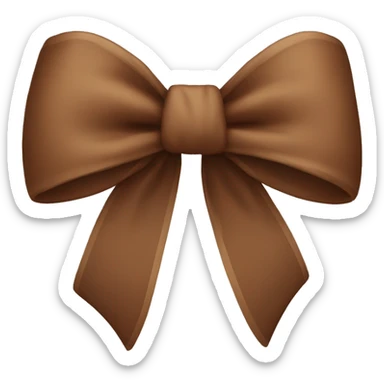 brown bow  sticker