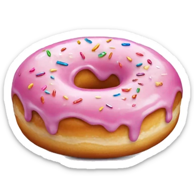 Glazed donut sticker