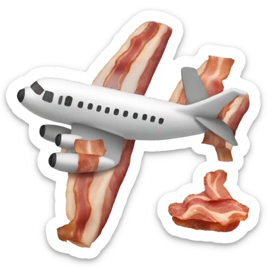 bacon plane sticker