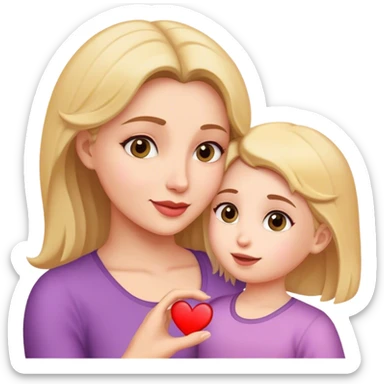 I love you sign from mom to daughter sticker