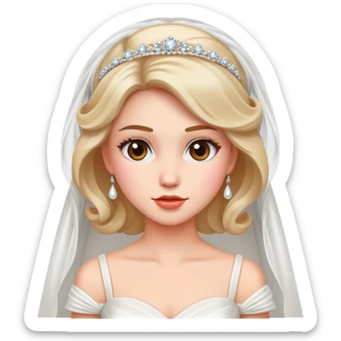 Blushing bride sticker