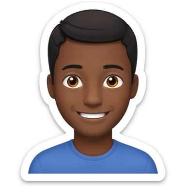 portrait of a dark-skinned male sticker
