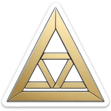 a triangle like a bureaucratic system sticker