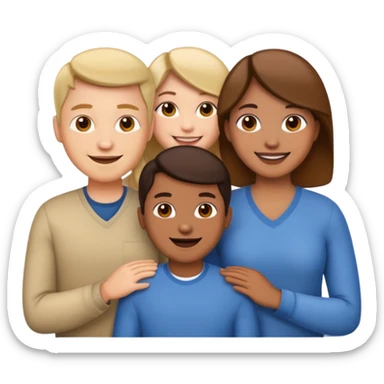 Make a family emoji, 3 people sticker