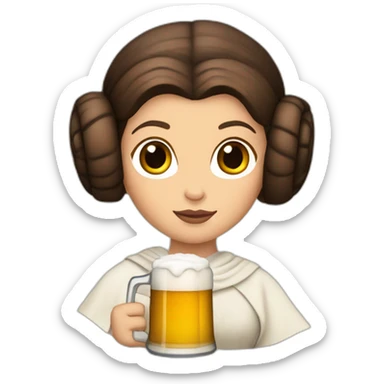 princess leia with a Beer jar sticker
