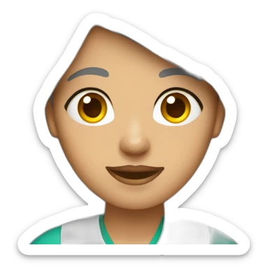 Mujer enferma sticker