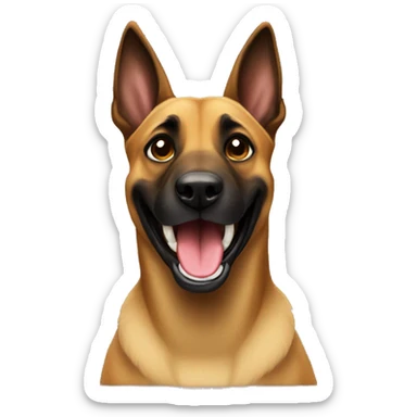 Malinois smiling sticker
