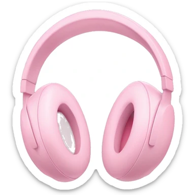 light pink apple max headphones sticker