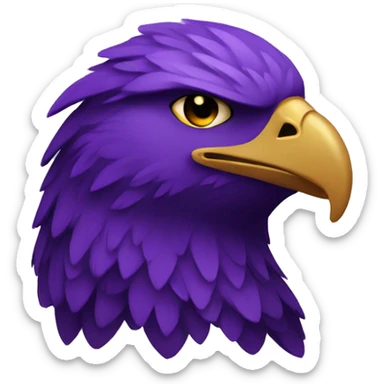 Purple eagle sticker