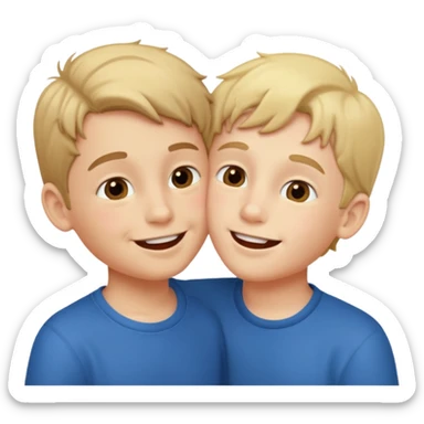 Produce me a emoji where two boys kissing sticker