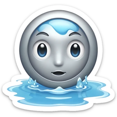 Mercury metal image sticker