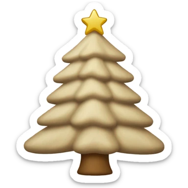old money beige christmas tree sticker