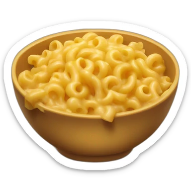 A juicy bowl of Mac and cheese sticker
