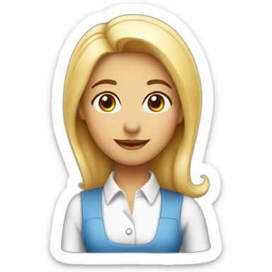 waitress delivering drink sticker