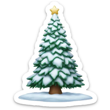 Snowy Christmas tree  sticker