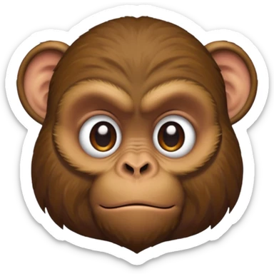 Grumpy monkey sticker