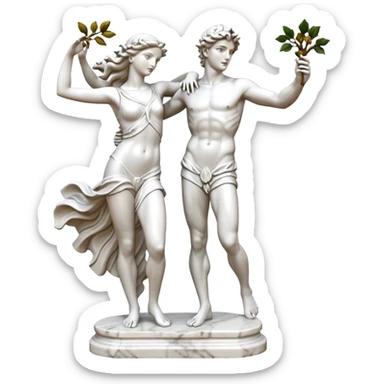 apollo and daphne sculpture sticker