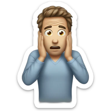 stressed man sticker