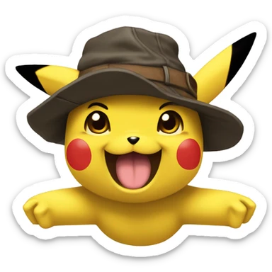 Créer pikachu qui est suprie  sticker