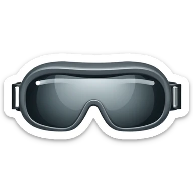 protective welding glasses, frameless design with dark tinted lenses, safety eyewear sticker