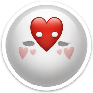 Corazón rojo y blanco  sticker