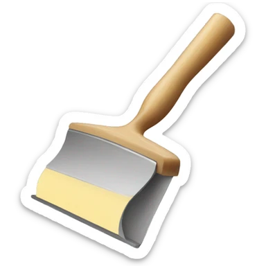 squeegee with long wooden handle sticker