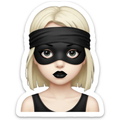 blindfolded emo sticker