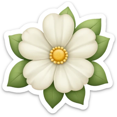Flor blanca de sentido pésame sticker