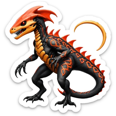  Venom-Vernid-Marowak-Salandit-Xenomorph-hybrid-fantasy-creature (full body) with patterns sticker