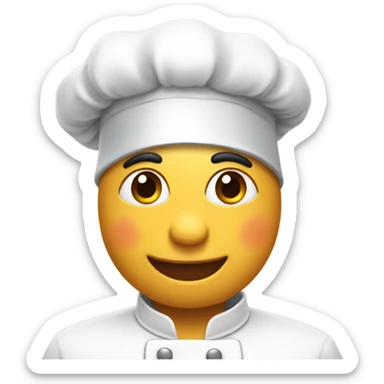 Love emoji with the chef hat sticker