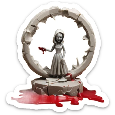 broken queen broken wax broken seal red crack broken circle broken sticker