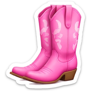 Pink cowgirl boots sticker