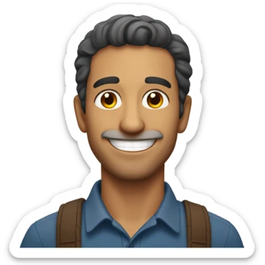 Smiling Spanish man sticker