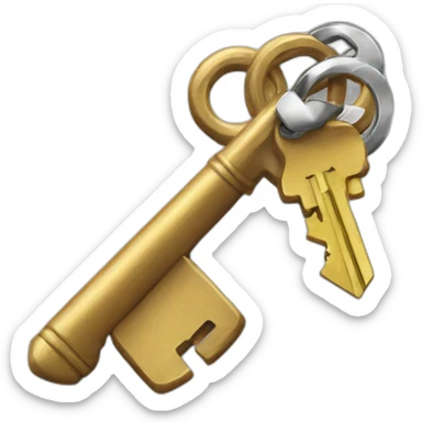 key attached to a mini flat sticker