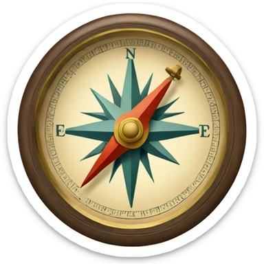 Vintage Compass  sticker