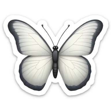White Butterfly  sticker