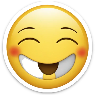 Happy crying face with surrounding hearts sticker