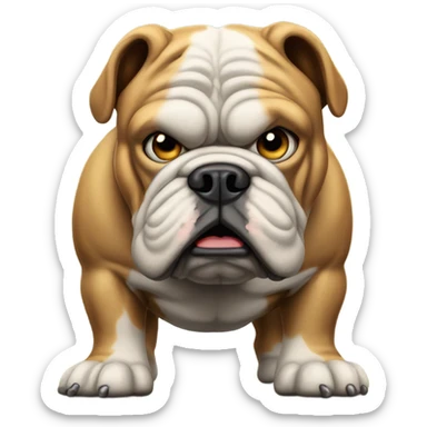 British Bulldog on football pitch  sticker