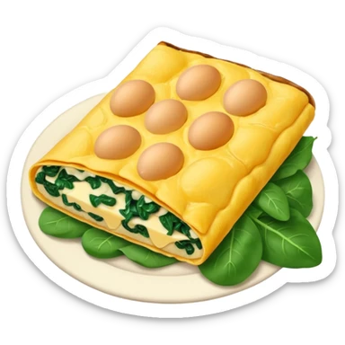 Egg Omelet with Spinach and Mushrooms sticker