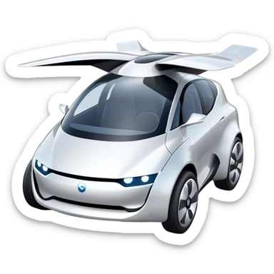 self-driving flying car prototype for 2025 sticker