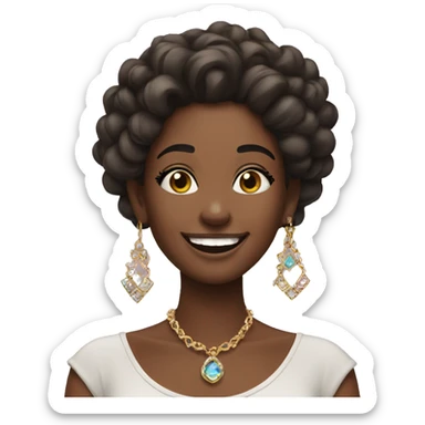 happy girls with jewelry vibes sticker