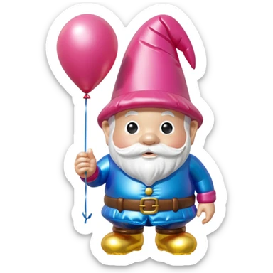  jeff koons style SPAM garden gnome inflatable balloon art sticker