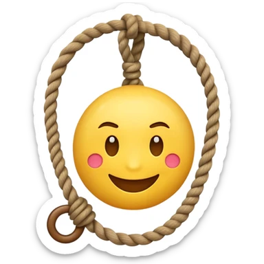 emoji holding rope smirking sticker