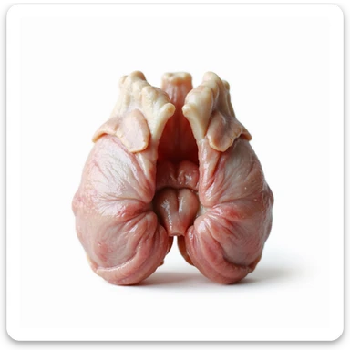 hyperrealistic detailed anatomical pig thyroid gland isolated on white background, neutral lighting, 4K quality sticker