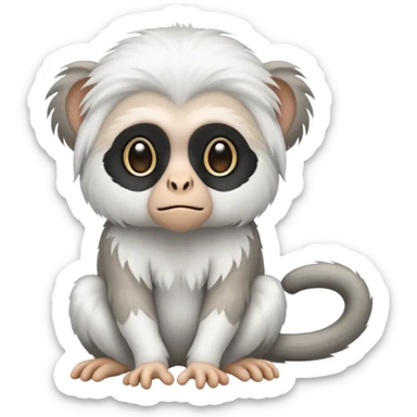 white tamarin monkey sticker