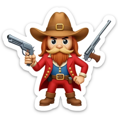 yosemite sam character cartoon with his gun sticker