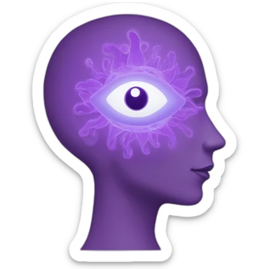 energy neck and head with third eye chakra sticker