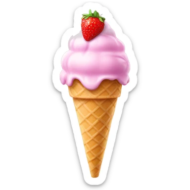 Ice cream do strawberry sticker