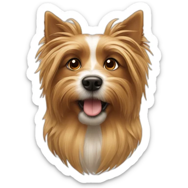 Yorshire dog and chitzu dog sticker